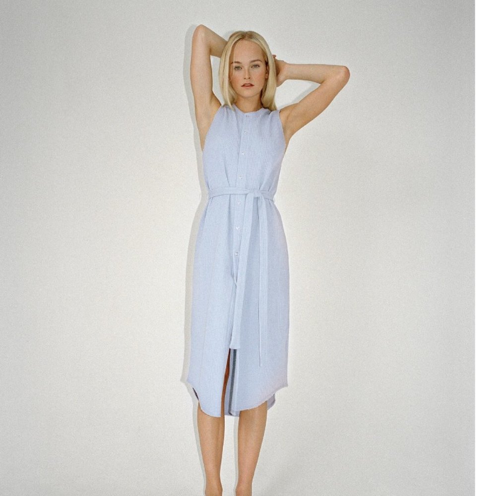 Zara Textured Midi Dress Size M